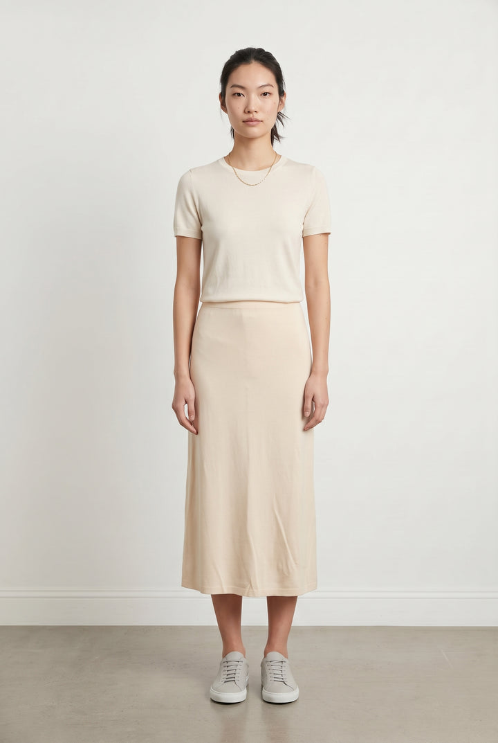 Jupe Midi Beige - Taille S/36 de la marque Petite Mendigote | PARAD119510 - Vendu par Paradigme - Image 1