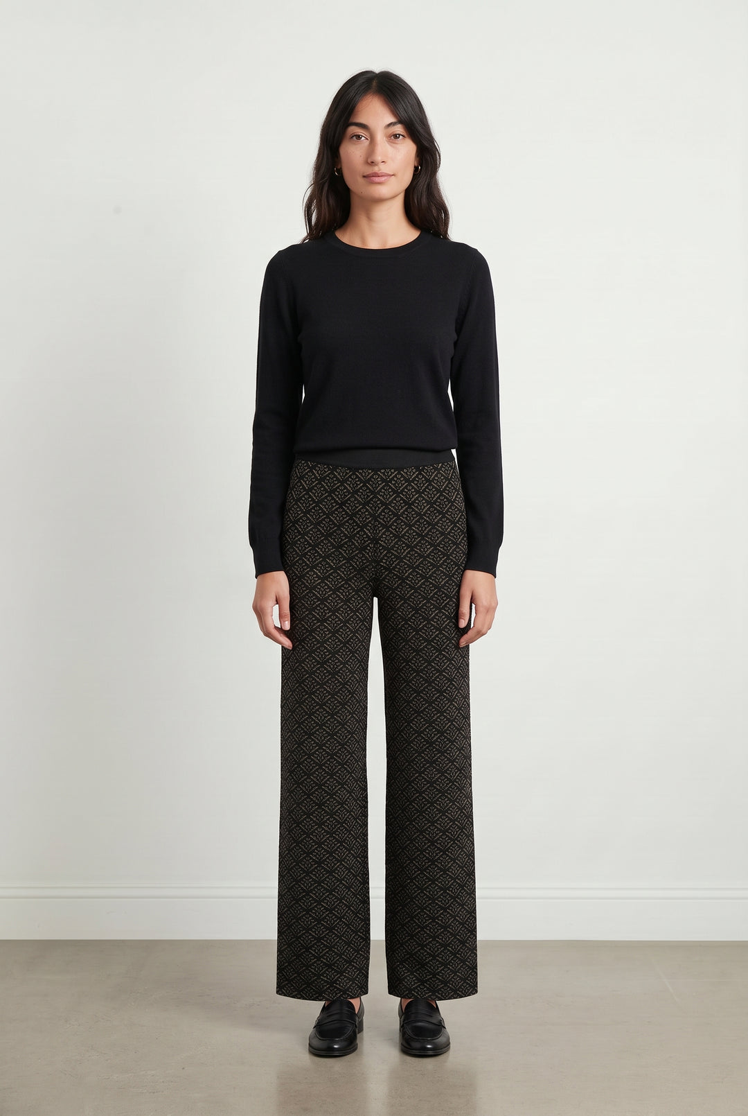 Pantalon Large Noir et Beige - Taille XS/34 de la marque Petite Mendigote | PARAD119514 - Vendu par Paradigme - Image 1