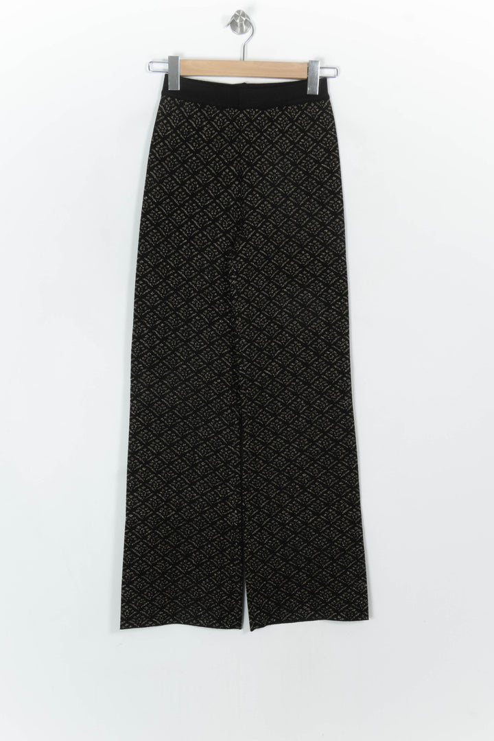 Pantalon Large Noir et Beige - Taille XS/34 de la marque Petite Mendigote | PARAD119514 - Vendu par Paradigme - Image 2