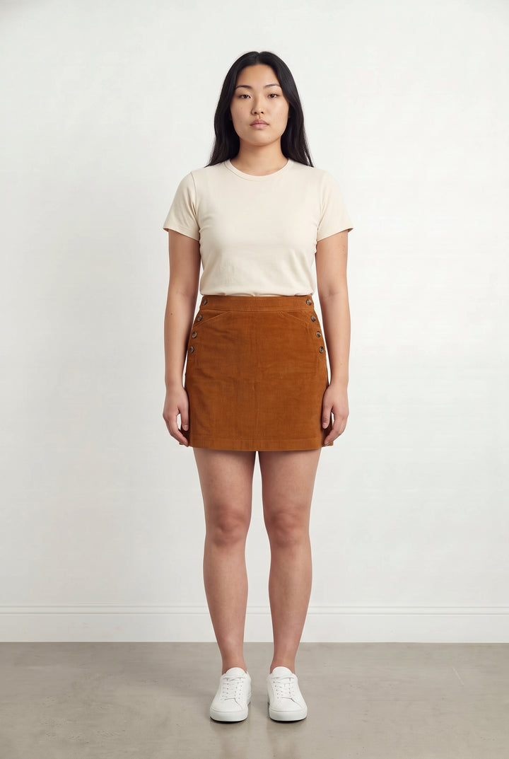 Jupe Marron - Taille L/40 de la marque Petite Mendigote | PARAD119518 - Vendu par Paradigme - Image 1