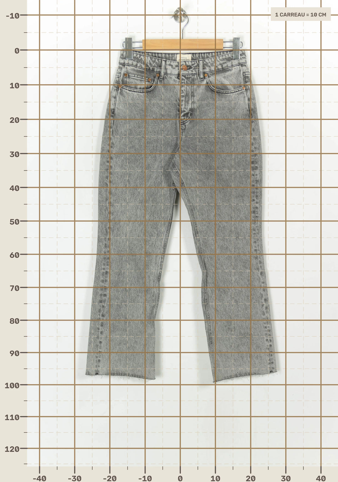 Jean Gris - Taille M/38 de la marque Petite Mendigote | PARAD119519 - Vendu par Paradigme - Image 4