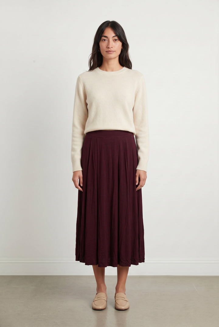 Jupe Plissée Bordeaux - Taille XS/34 de la marque Modetrotter | PARAD119532 - Vendu par Paradigme - Image 1