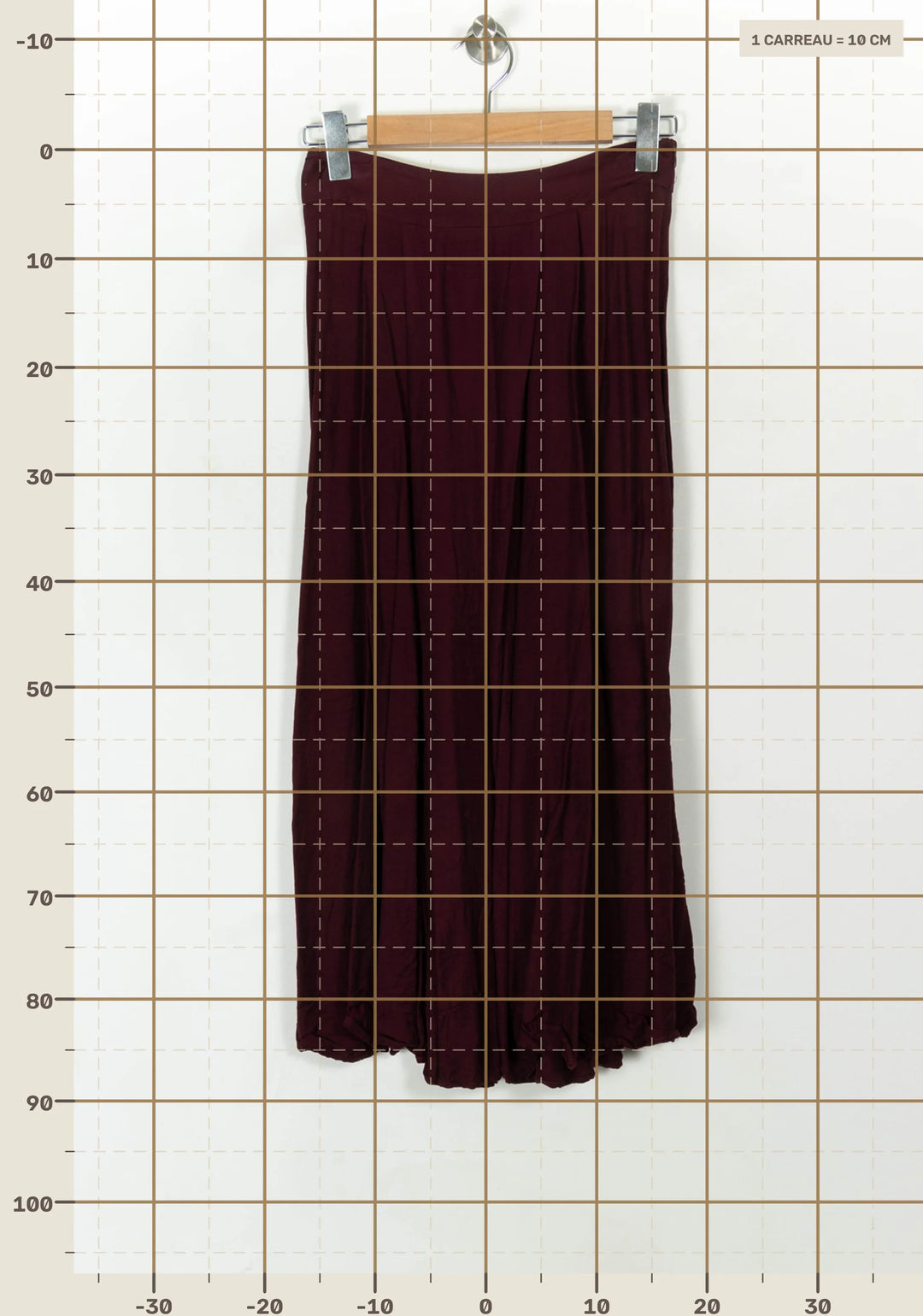 Jupe Plissée Bordeaux - Taille XS/34 de la marque Modetrotter | PARAD119532 - Vendu par Paradigme - Image 4