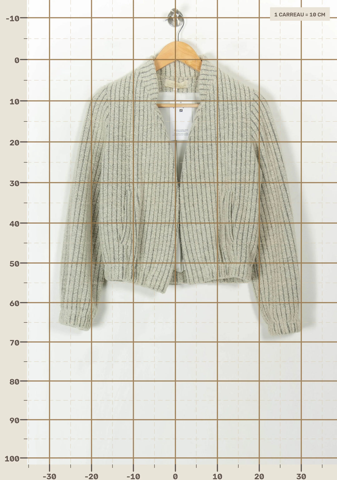 Veste Grise - Taille XS/34 de la marque Maison Guillemette | PARAD119533 - Vendu par Paradigme - Image 4