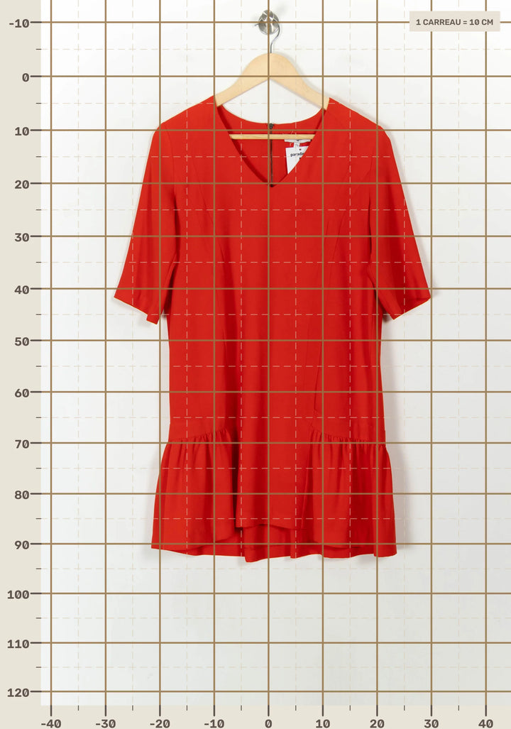 Robe Courte Rouge - Taille S/36 de la marque Suncoo | PARAD119535 - Vendu par Paradigme - Image 4
