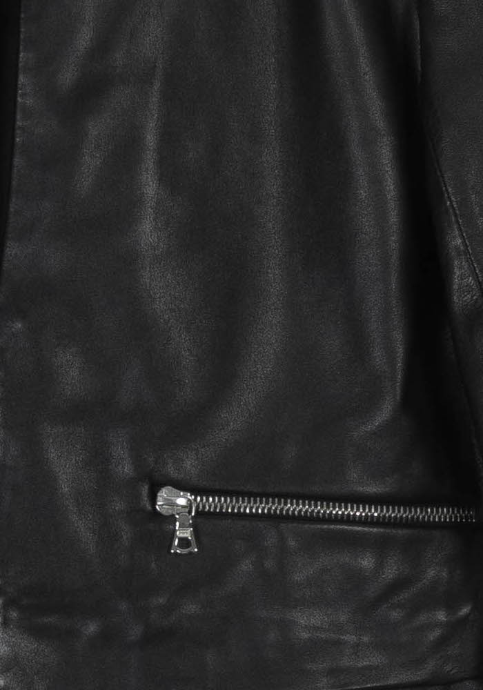 Veste En Cuir Noire - Taille M/38 de la marque Sandro | PARAD119545 - Vendu par Paradigme - Image 3