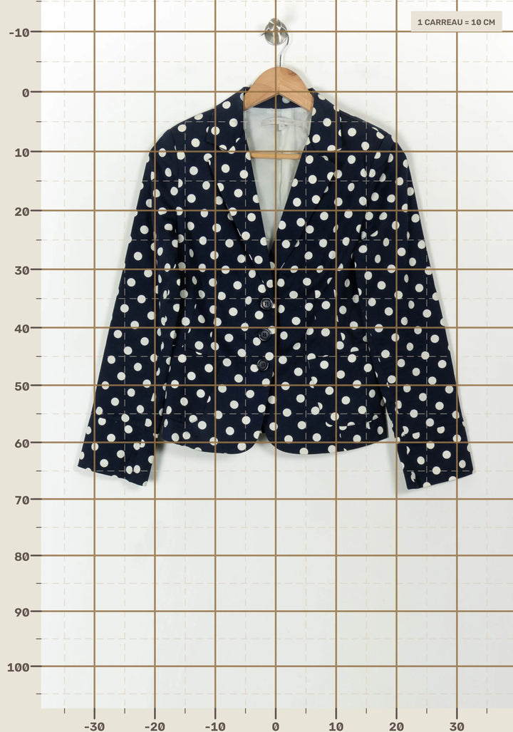 Blazer Bleu et Blanc - Taille L/40 de la marque La Fée Maraboutée | PARAD119546 - Vendu par Paradigme - Image 4