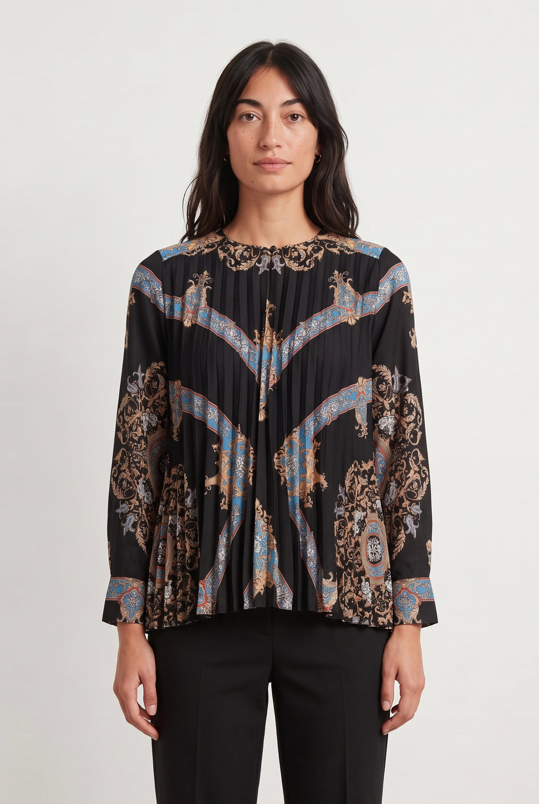 Blouse Noire et Bleue - Taille M/38 de la marque Sandro | PARAD119547 - Vendu par Paradigme - Image 1