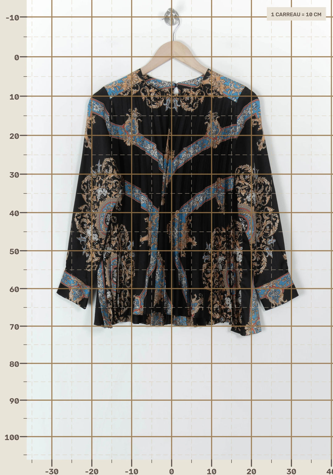 Blouse Noire et Bleue - Taille M/38 de la marque Sandro | PARAD119547 - Vendu par Paradigme - Image 4