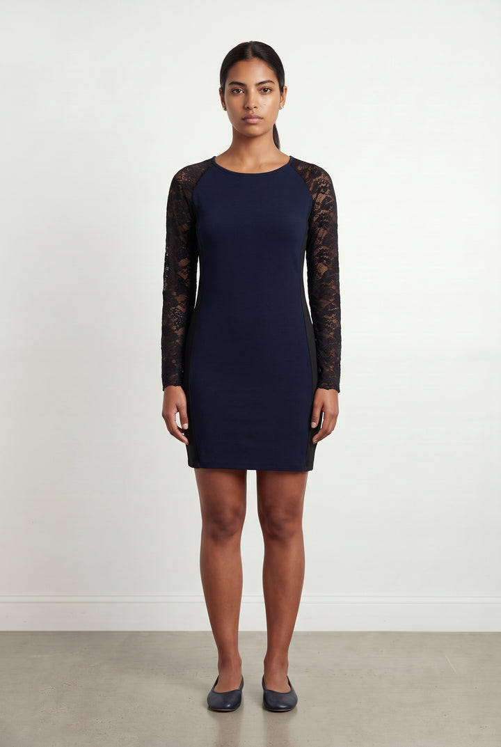Robe Bleu et Noir - Taille L/40 de la marque La Fée Maraboutée | PARAD119550 - Vendu par Paradigme - Image 1