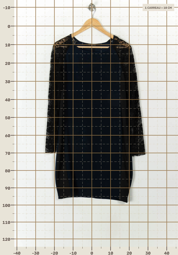 Robe Bleu et Noir - Taille L/40 de la marque La Fée Maraboutée | PARAD119550 - Vendu par Paradigme - Image 4