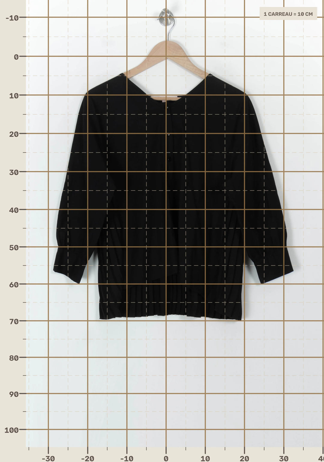 Blouse Noire - Taille S/36 de la marque La Fée Maraboutée | PARAD119556 - Vendu par Paradigme - Image 4