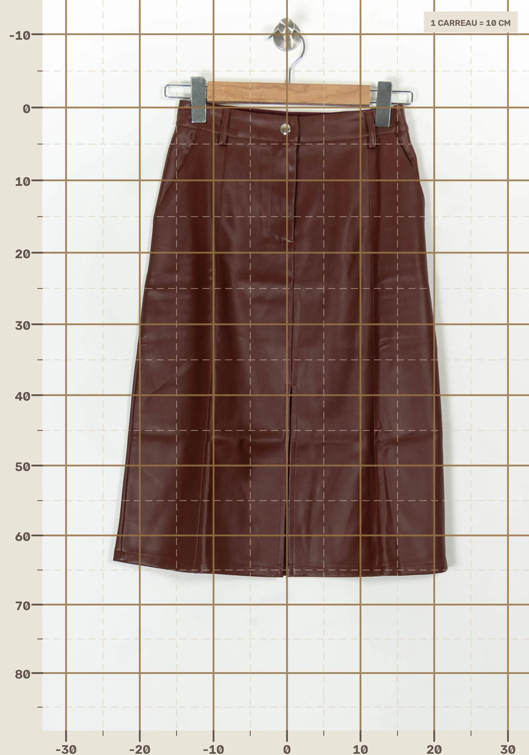 Jupe Midi Bordeaux - Taille XS/34 de la marque Petite Mendigote | PARAD119561 - Vendu par Paradigme - Image 4