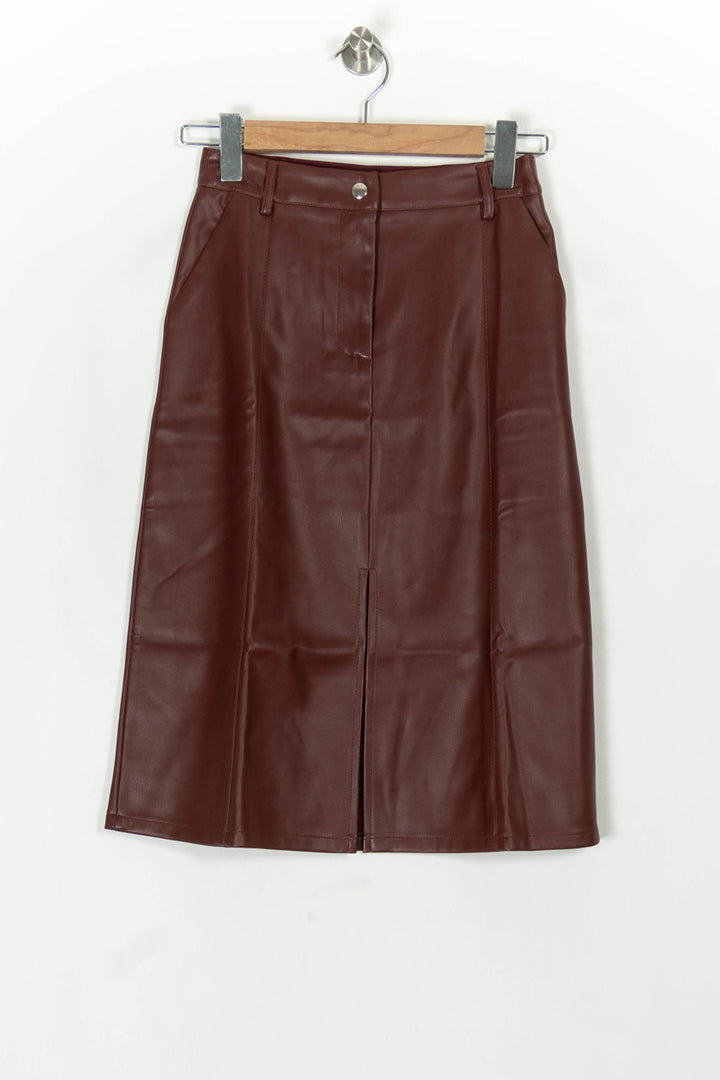 Jupe Midi Bordeaux - Taille XS/34 de la marque Petite Mendigote | PARAD119561 - Vendu par Paradigme - Image 2