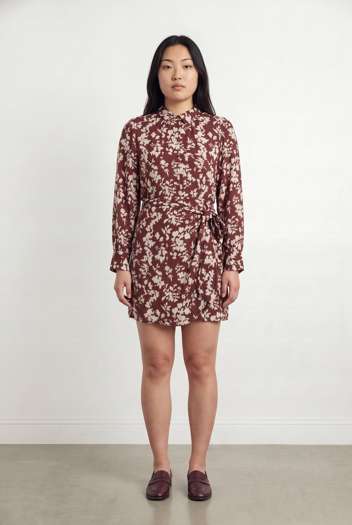 Robe Marron et Blanche - Taille L/40 de la marque Petite Mendigote | PARAD119585 - Vendu par Paradigme - Image 1