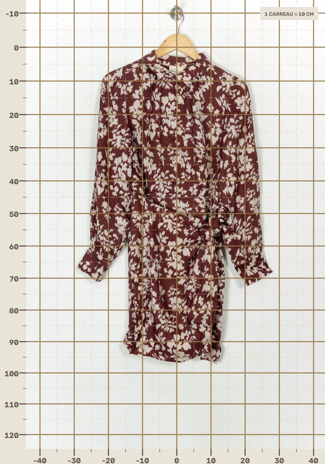 Robe Marron et Blanche - Taille L/40 de la marque Petite Mendigote | PARAD119585 - Vendu par Paradigme - Image 4