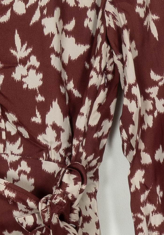 Robe Chemise Bordeaux et Blanche - Taille XS/34 de la marque Petite Mendigote | PARAD119588 - Vendu par Paradigme - Image 3