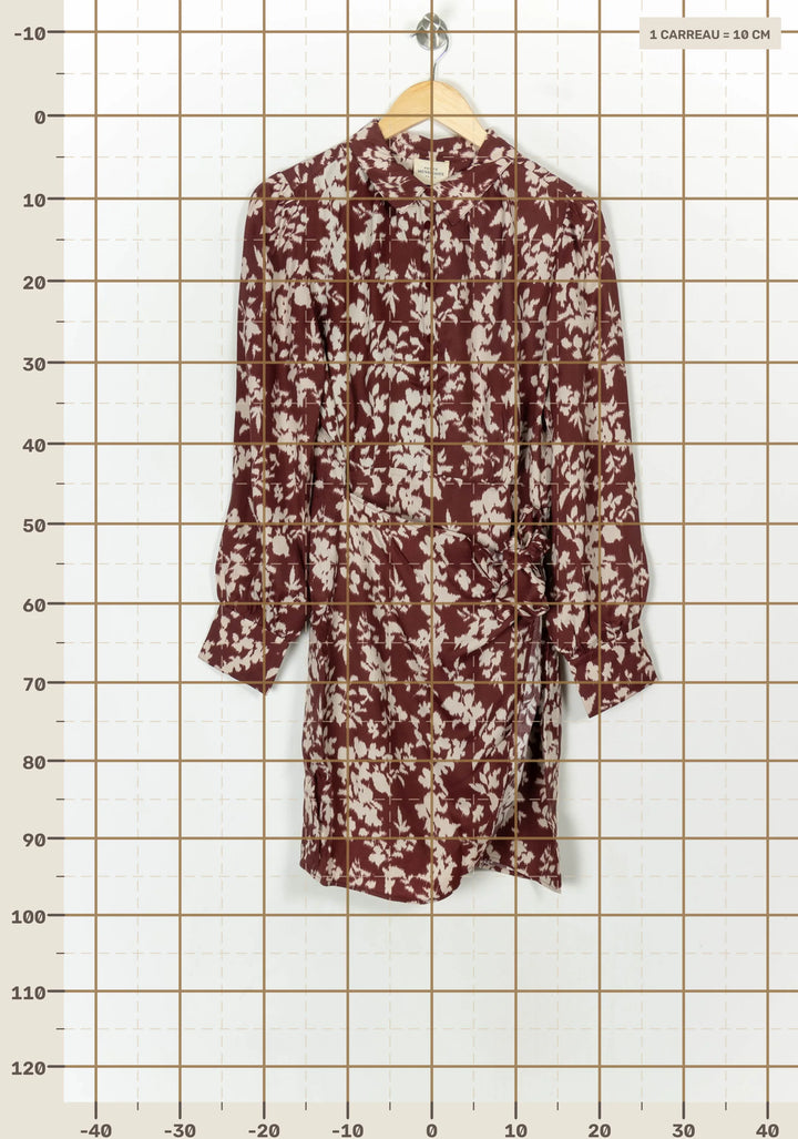 Robe Bordeau et Blanche - Taille XL/42 de la marque Petite Mendigote | PARAD119590 - Vendu par Paradigme - Image 4