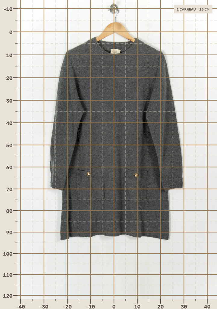 Robe Pull Grise - Taille XXL/44 de la marque Petite Mendigote | PARAD119591 - Vendu par Paradigme - Image 4