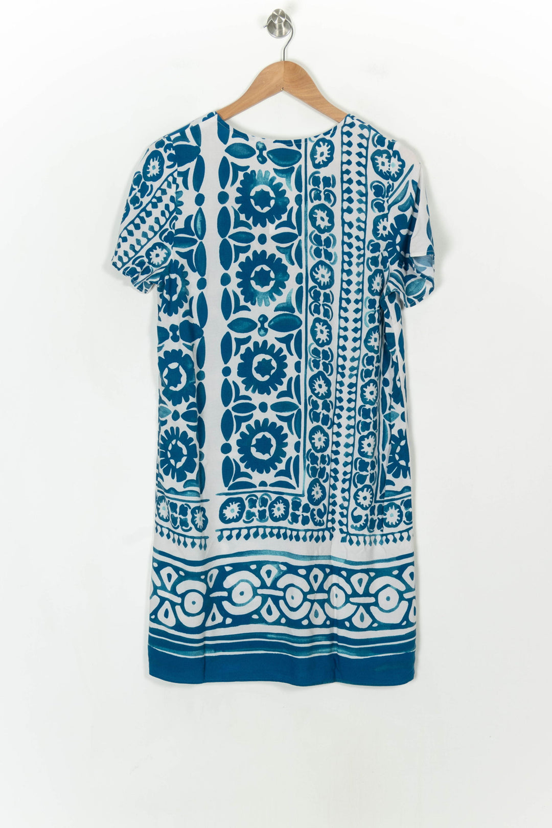 Robe Droite Bleu et Blanc - Taille M/38 de la marque La Fée Maraboutée | PARAD119593 - Vendu par Paradigme - Image 5