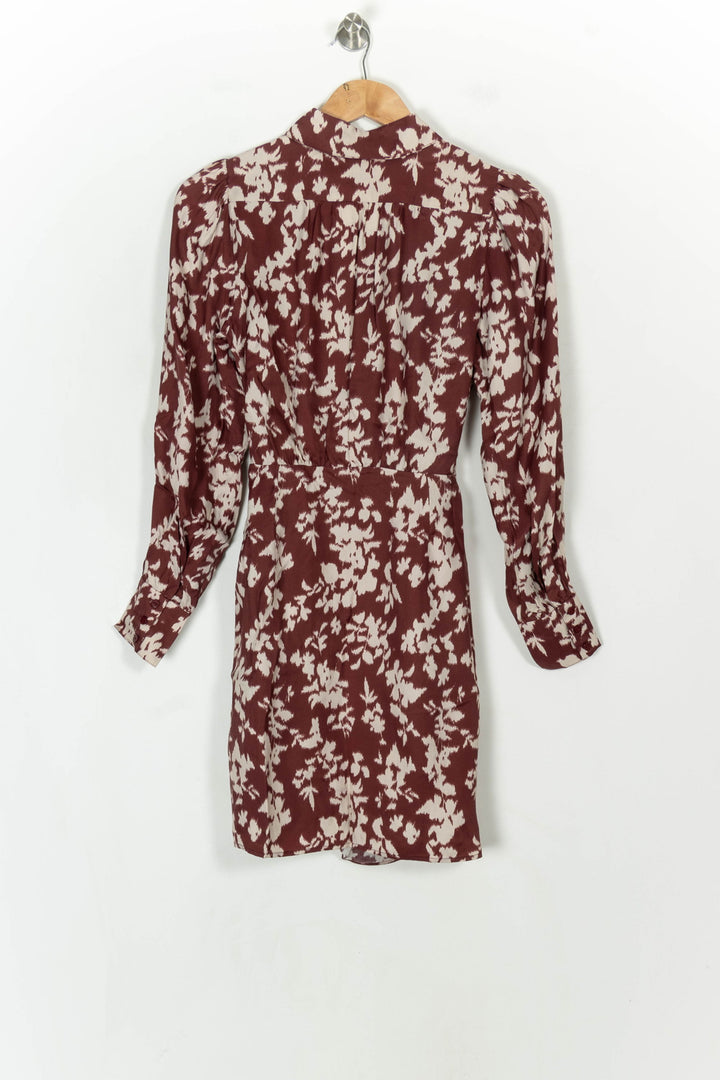 Robe Portefeuille Bordeaux et Blanche - Taille XS/34 de la marque Petite Mendigote | PARAD119596 - Vendu par Paradigme - Image 5