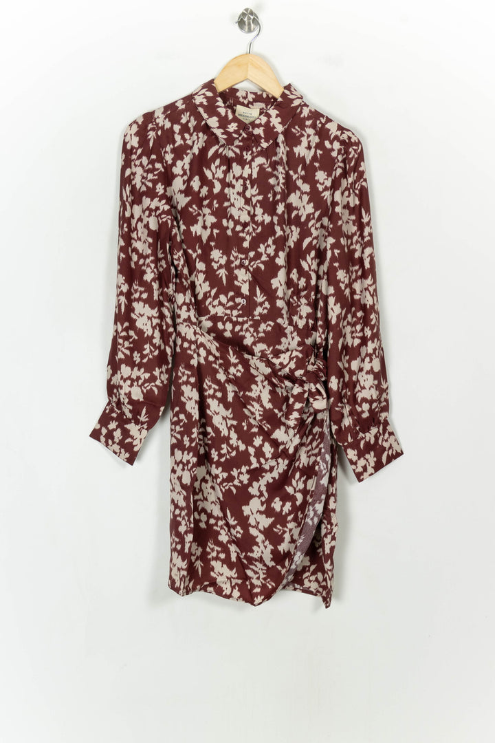 Robe Portefeuille Bordeaux et Blanche - Taille XL/42 de la marque Petite Mendigote | PARAD119598 - Vendu par Paradigme - Image 2