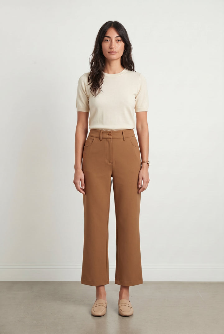 Pantalon Marron - Taille S/36 de la marque Petite Mendigote | PARAD119600 - Vendu par Paradigme - Image 1