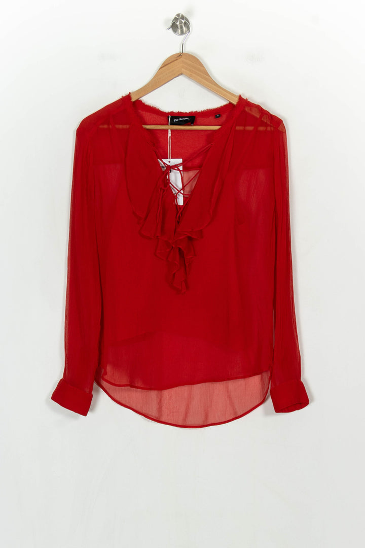 Blouse Rouge - Taille M/38 de la marque The Kooples | PARAD119602 - Vendu par Paradigme - Image 2