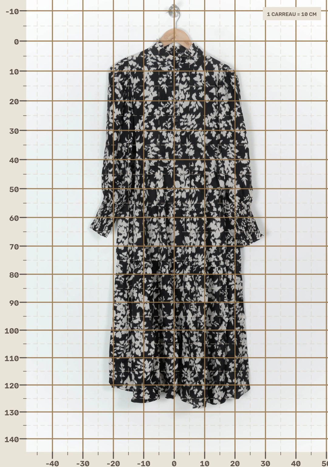 Robe Longue Noire et Blanche - Taille XS/34 de la marque Petite Mendigote | PARAD119603 - Vendu par Paradigme - Image 4