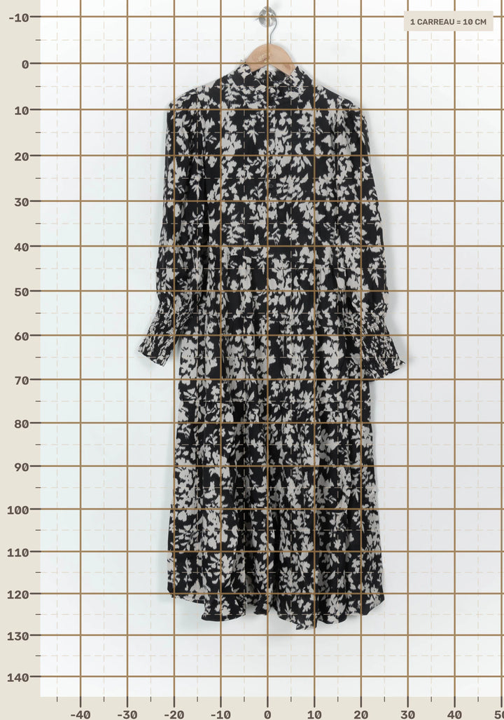 Robe Longue Noire et Blanche - Taille XS/34 de la marque Petite Mendigote | PARAD119603 - Vendu par Paradigme - Image 4