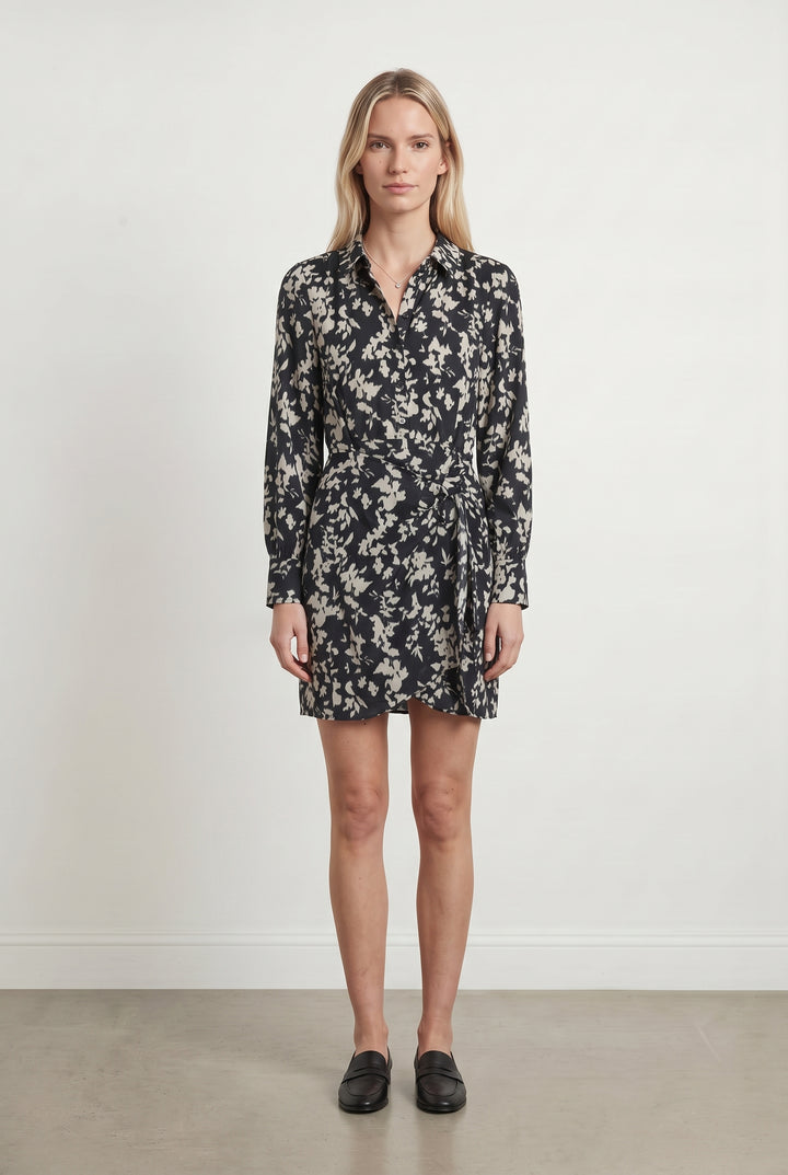 Robe Chemise Noire et Blanche - Taille S/36 de la marque Petite Mendigote | PARAD119604 - Vendu par Paradigme - Image 1