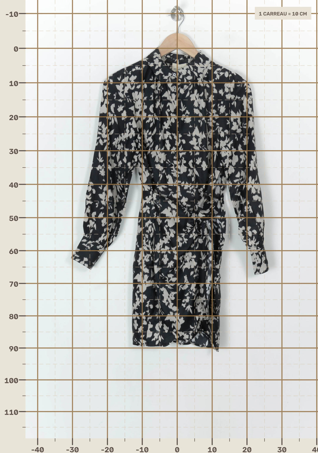 Robe Chemise Noire et Blanche - Taille S/36 de la marque Petite Mendigote | PARAD119604 - Vendu par Paradigme - Image 4