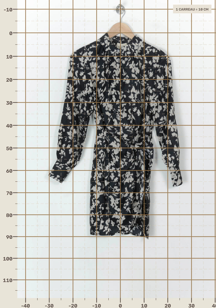 Robe Chemise Noire et Blanche - Taille S/36 de la marque Petite Mendigote | PARAD119604 - Vendu par Paradigme - Image 4