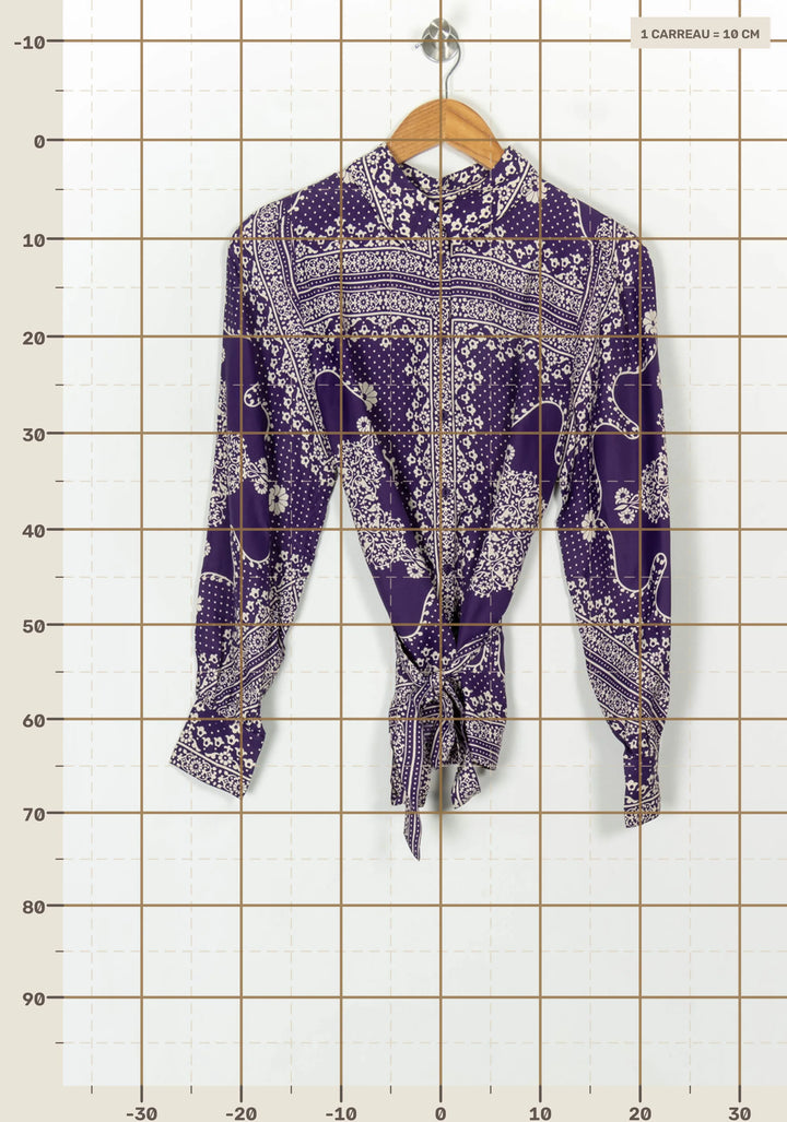 Chemise Violette et Blanche - Taille S/36 de la marque Petite Mendigote | PARAD119605 - Vendu par Paradigme - Image 4
