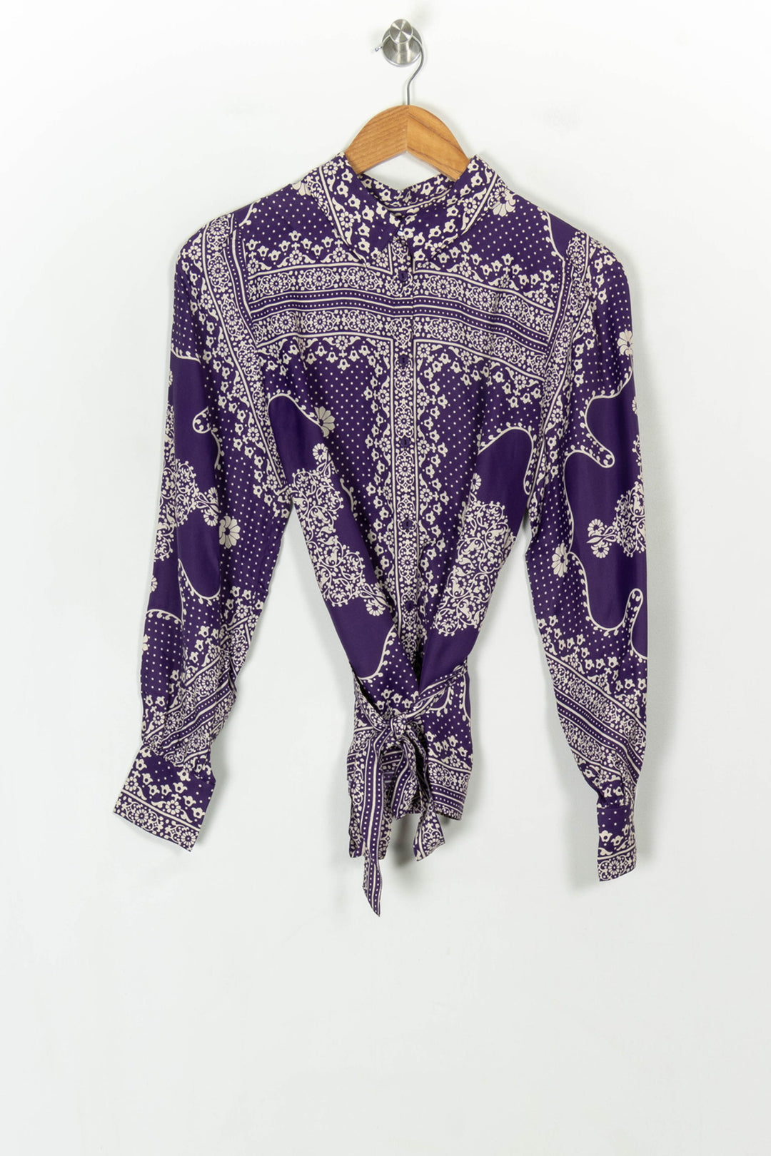 Chemise Violette et Blanche - Taille S/36 de la marque Petite Mendigote | PARAD119605 - Vendu par Paradigme - Image 2