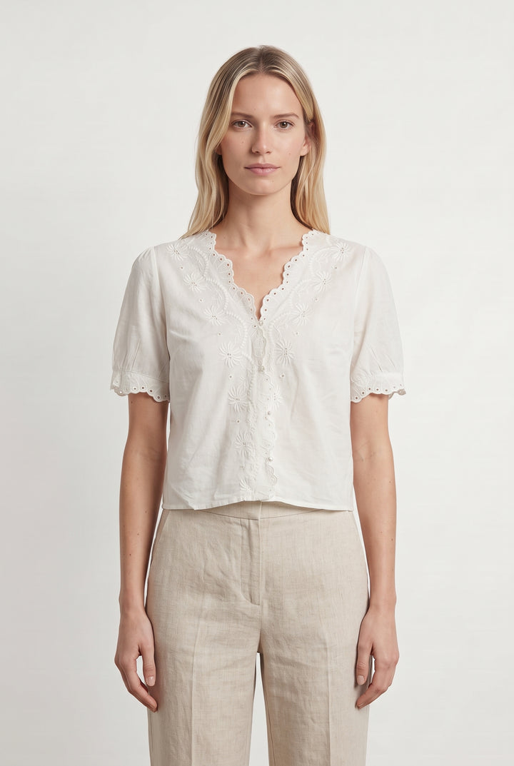 Blouse Beige - Taille XS/34 de la marque Petite Mendigote | PARAD119606 - Vendu par Paradigme - Image 1