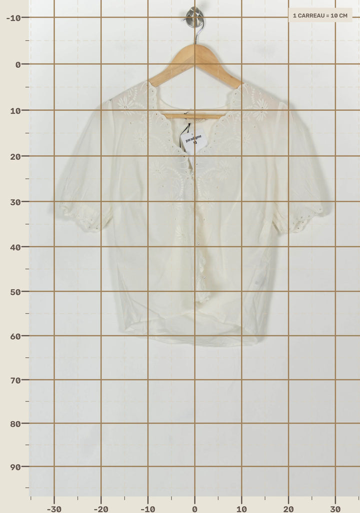 Blouse Beige - Taille XS/34 de la marque Petite Mendigote | PARAD119606 - Vendu par Paradigme - Image 4