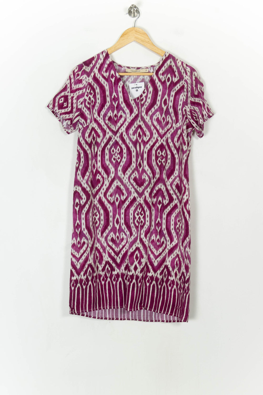 Robe Courte Violette et Blanche - Taille M/38 de la marque La Fée Maraboutée | PARAD119607 - Vendu par Paradigme - Image 2
