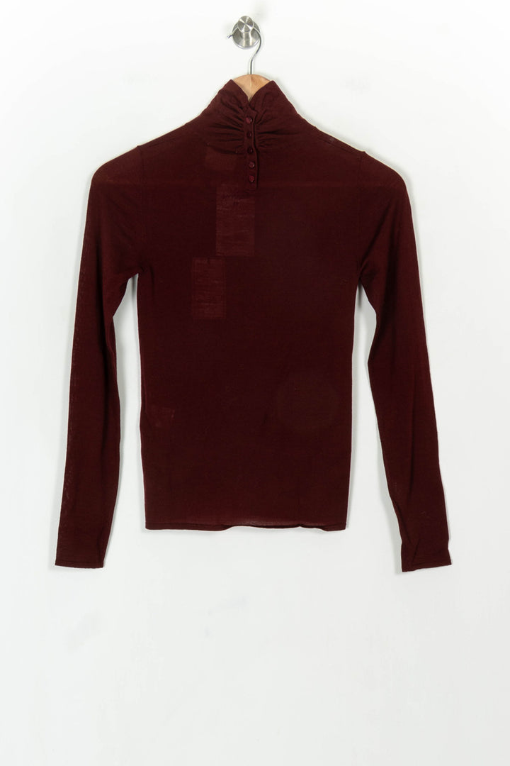 Pull Col Roulé Bordeaux - Taille XS/34 de la marque Petite Mendigote | PARAD119611 - Vendu par Paradigme - Image 5