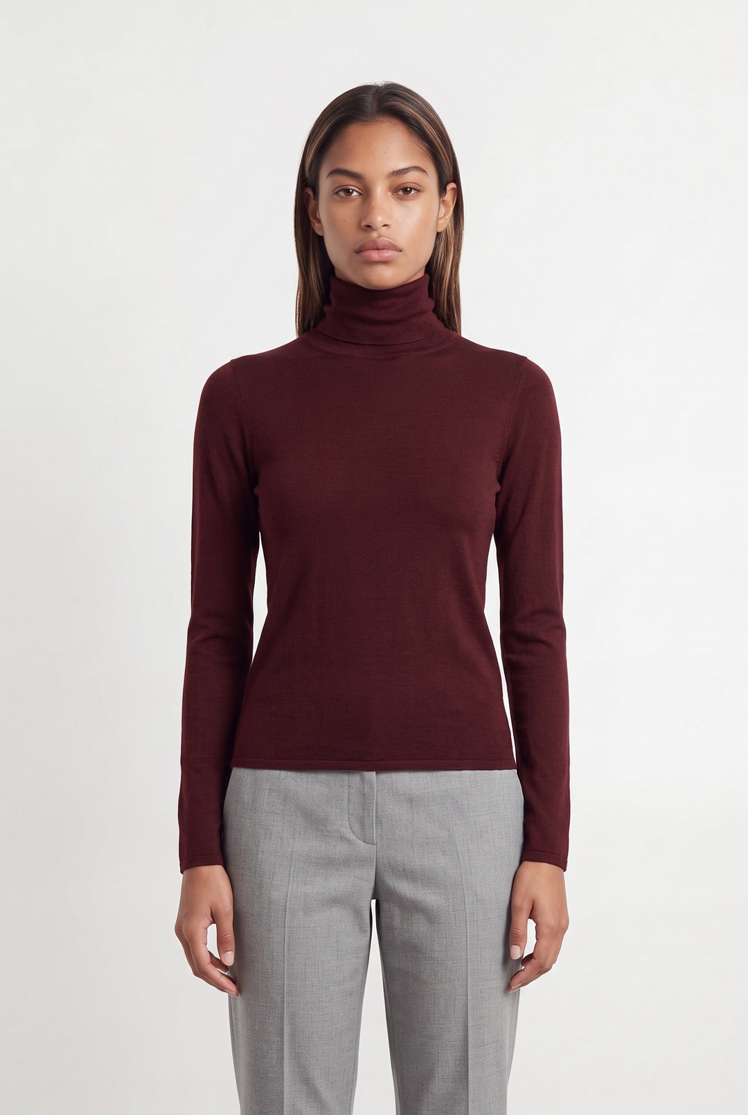 Pull Col Roulé Bordeaux - Taille XS/34 de la marque Petite Mendigote | PARAD119611 - Vendu par Paradigme - Image 1