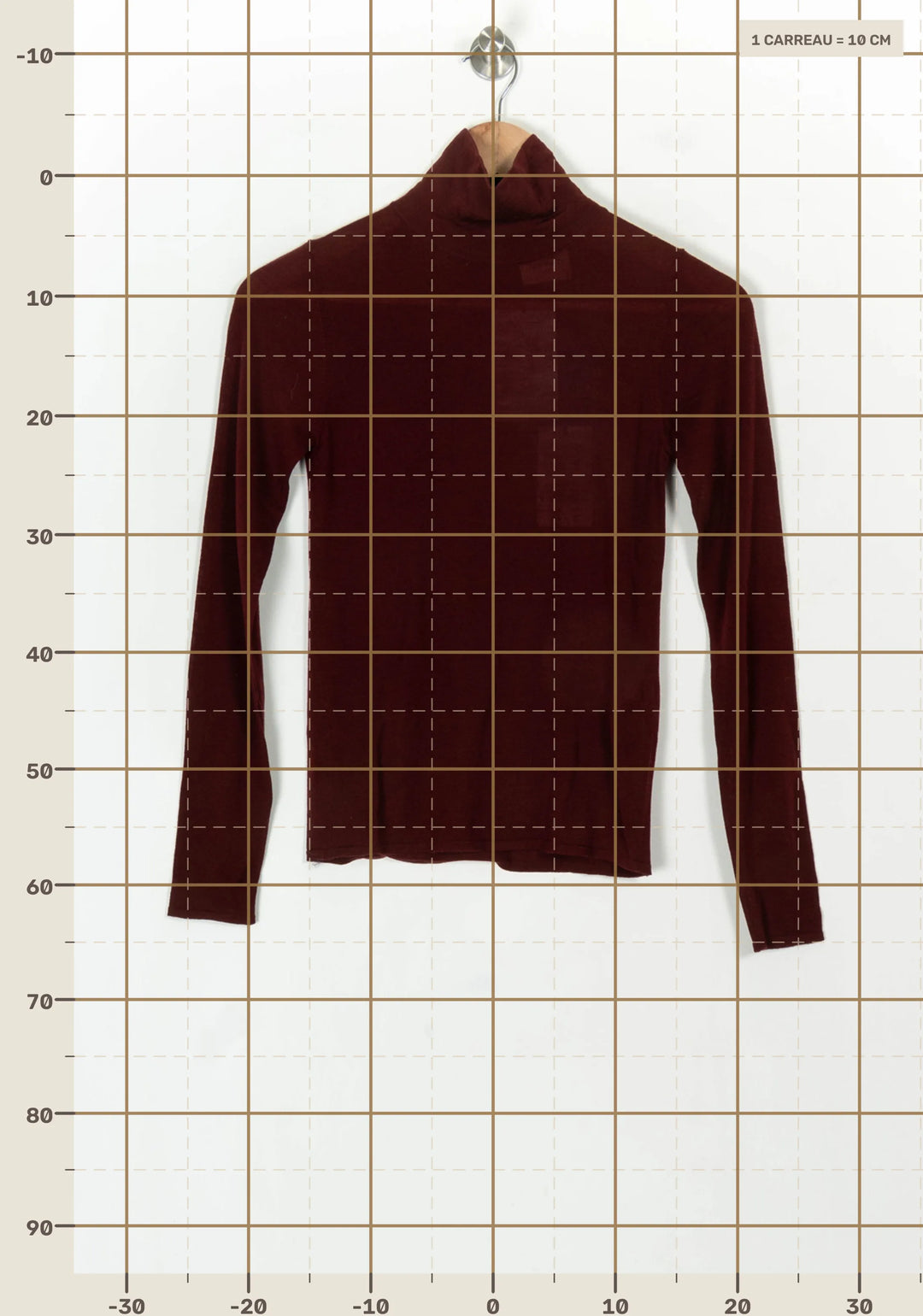 Pull Col Roulé Bordeaux - Taille XS/34 de la marque Petite Mendigote | PARAD119611 - Vendu par Paradigme - Image 4