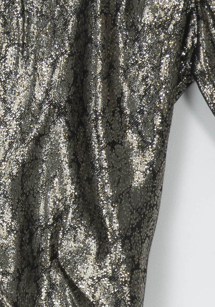 Blouse Métallisée Noir et Doré - Taille S/36 de la marque Petite Mendigote | PARAD119612 - Vendu par Paradigme - Image 3