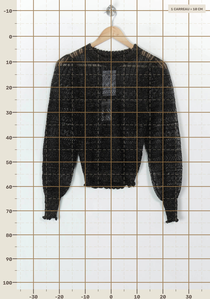 Blouse Noire - Taille S/36 de la marque Petite Mendigote | PARAD119613 - Vendu par Paradigme - Image 4