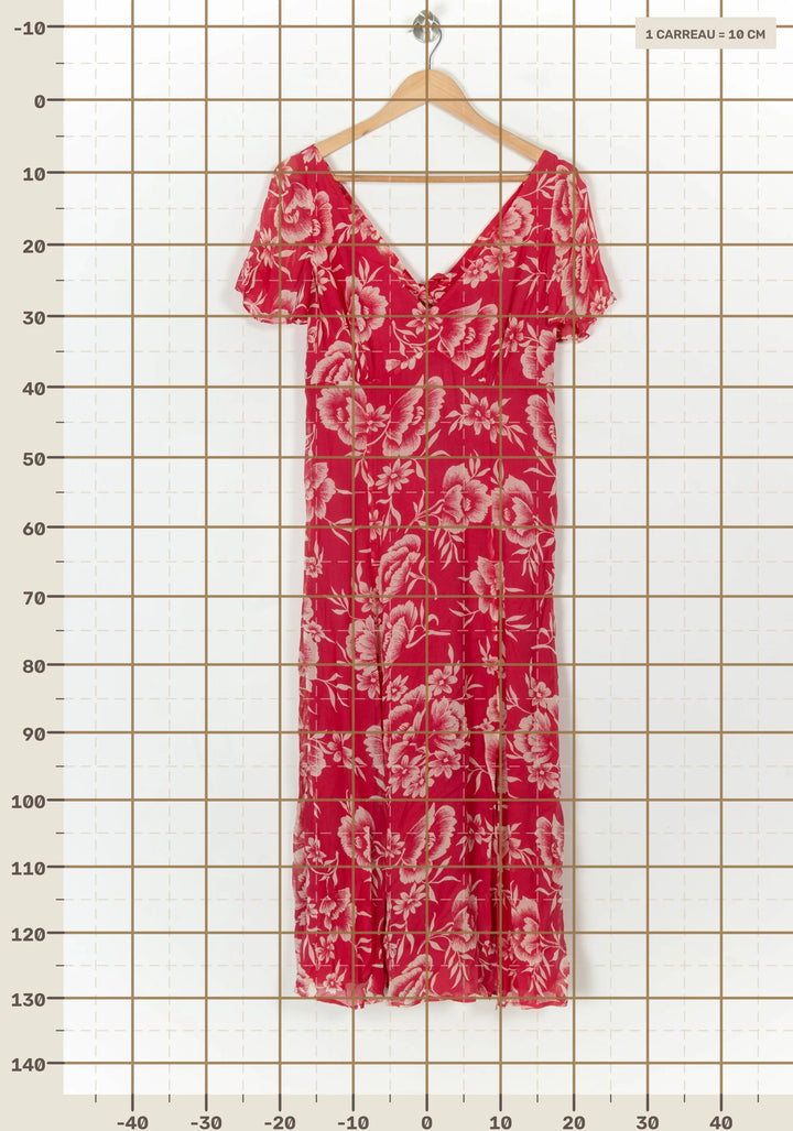 Robe Longue Rouge et Blanche - Taille L/40 de la marque Petite Mendigote | PARAD119617 - Vendu par Paradigme - Image 4