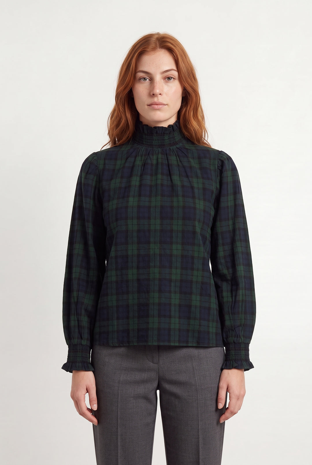 Blouse Carreaux Verts et Bleus - Taille M/38 de la marque Petite Mendigote | PARAD119618 - Vendu par Paradigme - Image 1