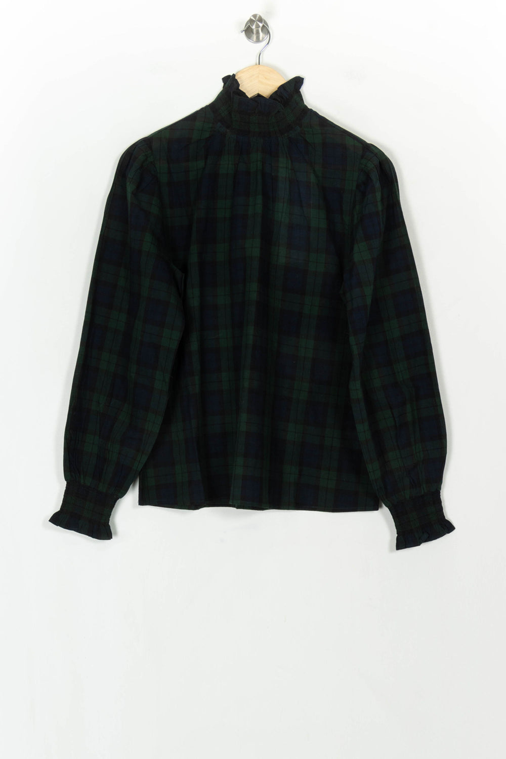 Blouse Carreaux Verts et Bleus - Taille M/38 de la marque Petite Mendigote | PARAD119618 - Vendu par Paradigme - Image 2