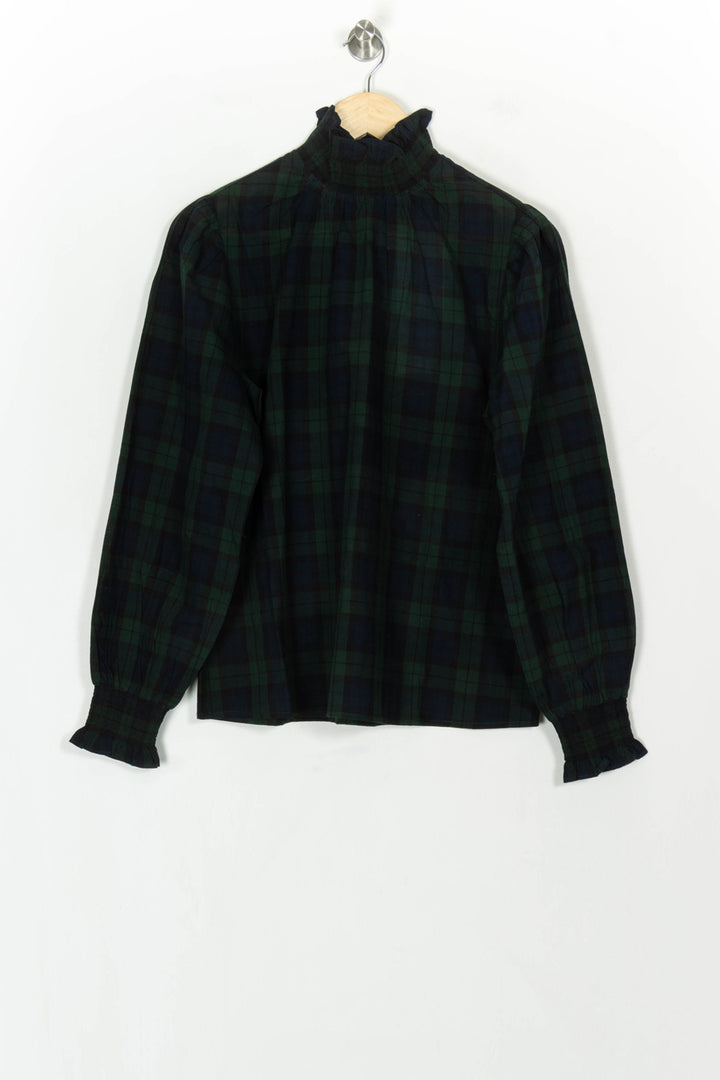 Blouse Carreaux Verts et Bleus - Taille M/38 de la marque Petite Mendigote | PARAD119618 - Vendu par Paradigme - Image 2