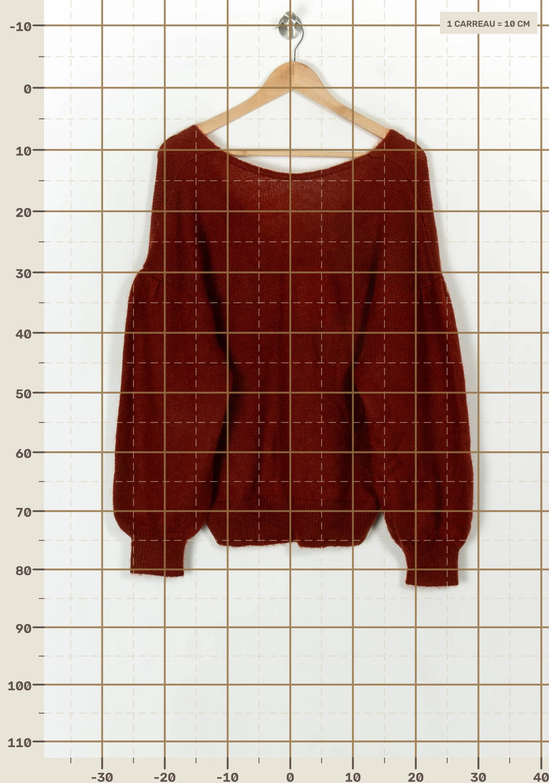 Pull Marron - Taille XL/42 de la marque Petite Mendigote | PARAD119619 - Vendu par Paradigme - Image 4