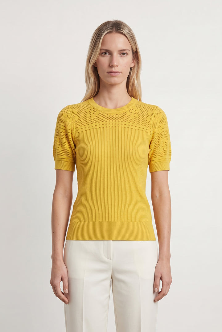 Pull Jaune - Taille S/36 de la marque Petite Mendigote | PARAD119622 - Vendu par Paradigme - Image 1