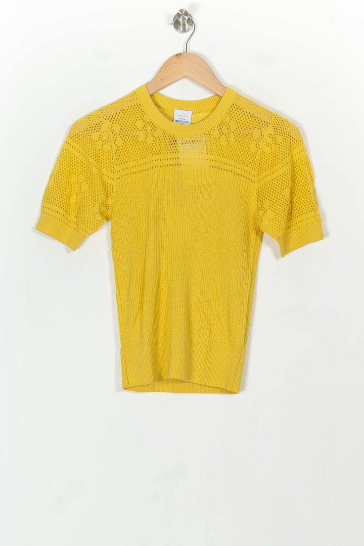 Pull Jaune - Taille S/36 de la marque Petite Mendigote | PARAD119622 - Vendu par Paradigme - Image 2